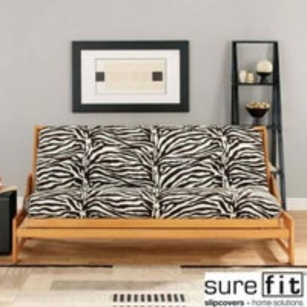 Velvet Zebra slipcover Futon Cover